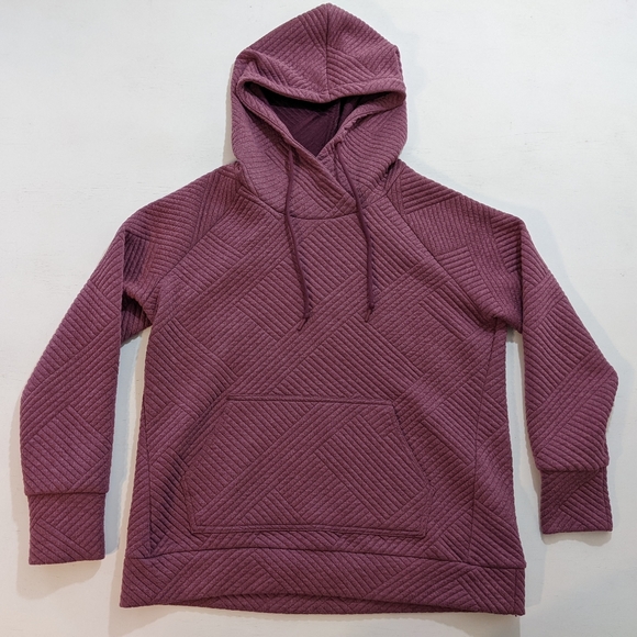 Green Tea Purple Quilted Sweatshirt 